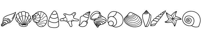 Sea  Shellfish Font LOWERCASE