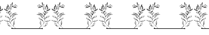 Secret Leaves Line Monogram Font OTHER CHARS
