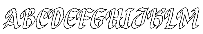 Secrilka Outline Italic Font UPPERCASE