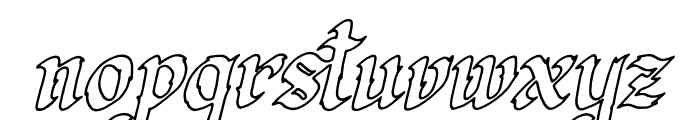 Secrilka Outline Italic Font LOWERCASE