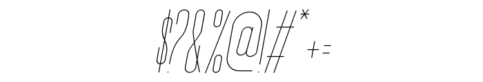 Seductive Height (Thin Italic) Italic Font OTHER CHARS