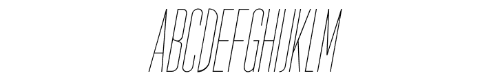 Seductive Height (Thin Italic) Italic Font UPPERCASE