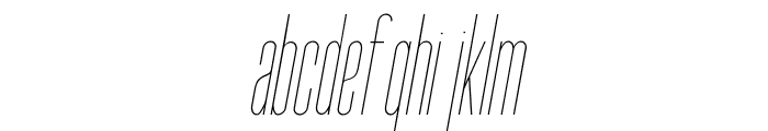 Seductive Height (Thin Italic) Italic Font LOWERCASE