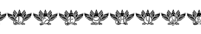 Seed Lotus Mandala Monogram Font UPPERCASE