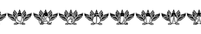 Seed Lotus Mandala Monogram Font UPPERCASE