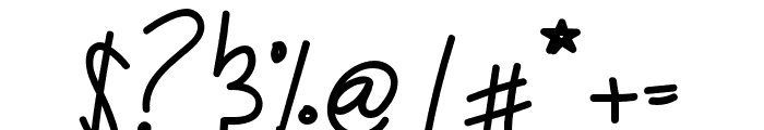Seinaya-Regular Font OTHER CHARS