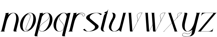 Sejenak Italic Font LOWERCASE