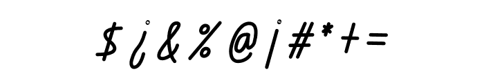 Sejuk Italic Font OTHER CHARS