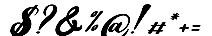 Sekitany Italic Font OTHER CHARS