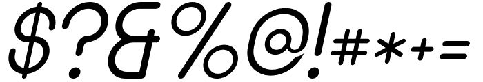 Sendja Italic Font OTHER CHARS