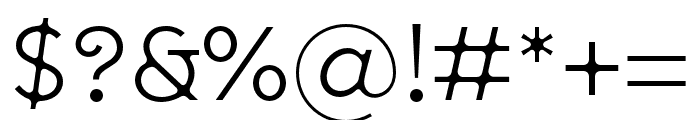 SenticDisplay-Light Font OTHER CHARS
