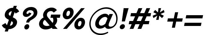 SenticText-BoldItalic Font OTHER CHARS