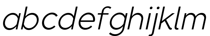 SenticText-LightItalic Font LOWERCASE