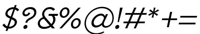 SenticText-RegularItalic Font OTHER CHARS