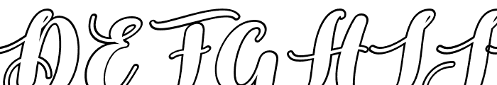 SepthiaOutlineSlant-Italic Font UPPERCASE