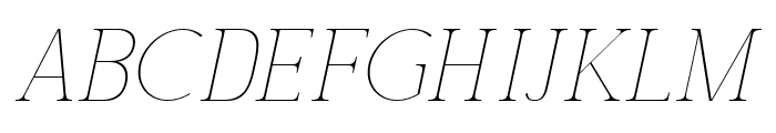 Seraphina Thin Italic Font UPPERCASE