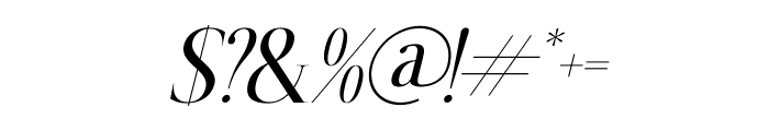Serfiyan Italic Font OTHER CHARS