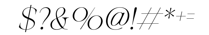 Serif Flowers Italic Font OTHER CHARS