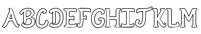 Serif Hand Lettering Outlines Font UPPERCASE