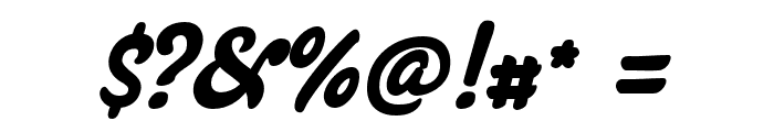 Shabrina Bold Oblique Font OTHER CHARS