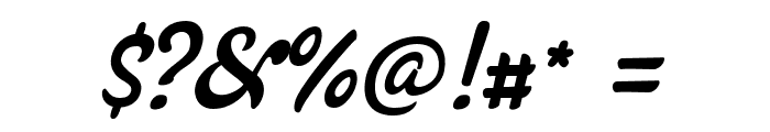 Shabrina Oblique Font OTHER CHARS