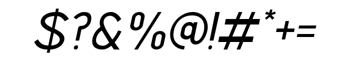 Shackle-ExtraLightItalic Font OTHER CHARS