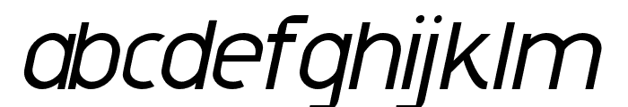 Shackle-ExtraLightItalic Font LOWERCASE