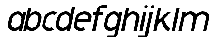 Shackle-LightItalic Font LOWERCASE