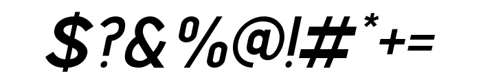 Shackle-MediumItalic Font OTHER CHARS