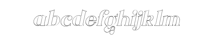 Shalima Outline Italic Font LOWERCASE