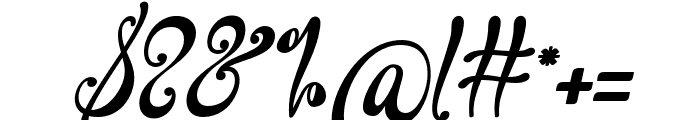 Shallowent-Italic Font OTHER CHARS