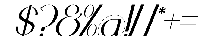 Sharela Italic Font OTHER CHARS