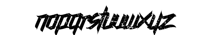 Shark Slash Grunge Font LOWERCASE