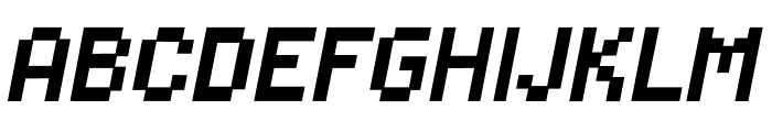 Sharpixel Italic Font UPPERCASE