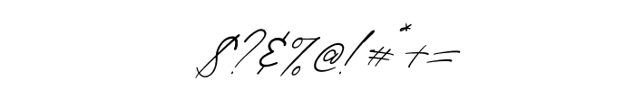 Shatoshi Signature Italic Font OTHER CHARS
