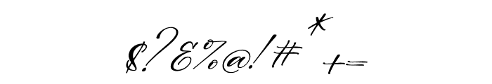 Shefiola Lovelya Italic Font OTHER CHARS