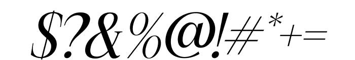 Sheftira Italic Font OTHER CHARS