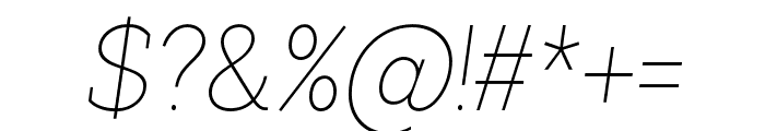 ShemekiaItalic-Thin Font OTHER CHARS