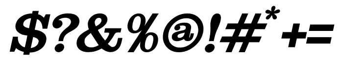 Shenandoah Clarendon Bold Italic Font OTHER CHARS