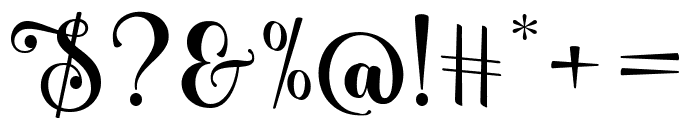 Shenika Script Regular Font OTHER CHARS