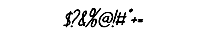 Sherapym Handwriting Bold Italic Font OTHER CHARS