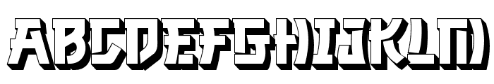 Shikaru Extrude Font UPPERCASE