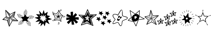 Shining star Font LOWERCASE