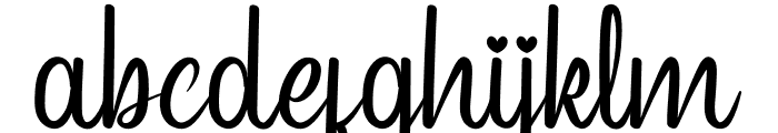 Shiny Love Font LOWERCASE