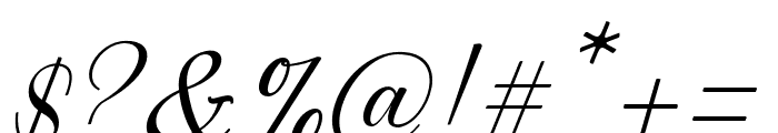 Shistella-Italic Font OTHER CHARS