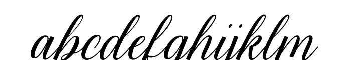 Shistella-Italic Font LOWERCASE