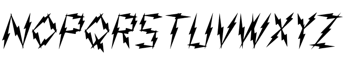 Shocker Lightning Font UPPERCASE