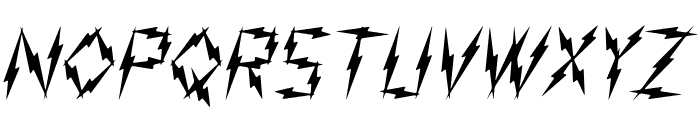 Shocker Lightning Font LOWERCASE