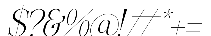 Shoftime Italic Font OTHER CHARS
