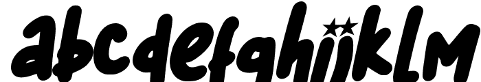 ShootingStar-Italic Font LOWERCASE